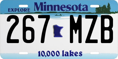 MN license plate 267MZB