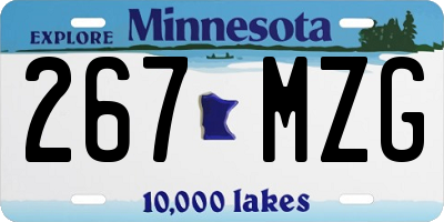 MN license plate 267MZG