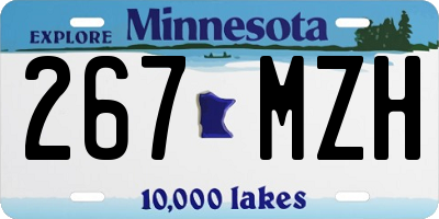 MN license plate 267MZH