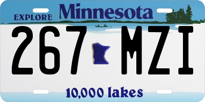 MN license plate 267MZI