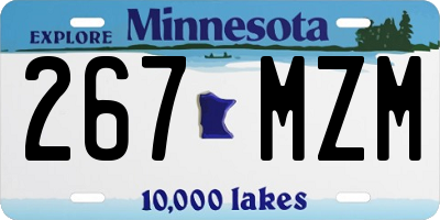 MN license plate 267MZM