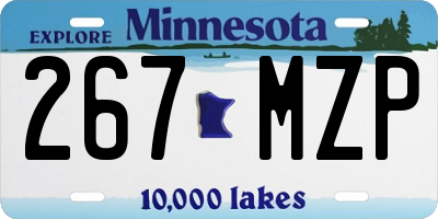 MN license plate 267MZP
