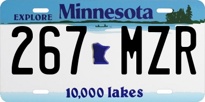 MN license plate 267MZR