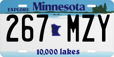 MN license plate 267MZY
