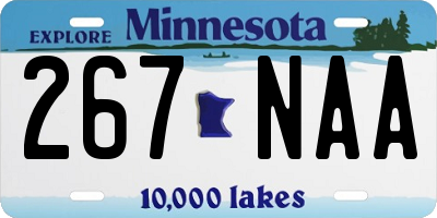 MN license plate 267NAA