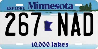 MN license plate 267NAD