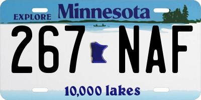 MN license plate 267NAF