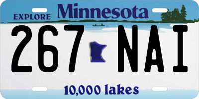 MN license plate 267NAI