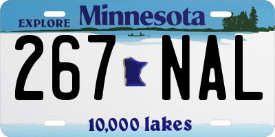 MN license plate 267NAL