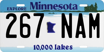 MN license plate 267NAM
