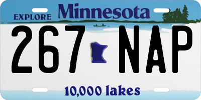 MN license plate 267NAP