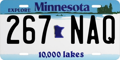 MN license plate 267NAQ