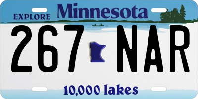MN license plate 267NAR