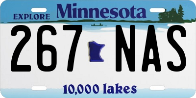 MN license plate 267NAS