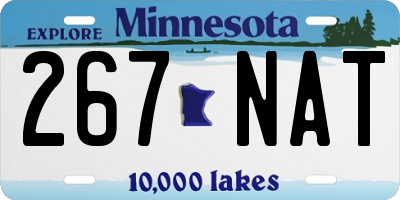 MN license plate 267NAT