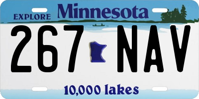 MN license plate 267NAV