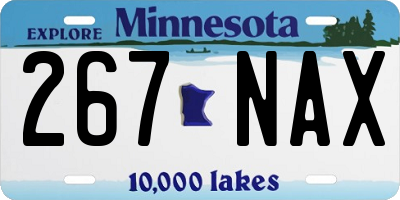 MN license plate 267NAX