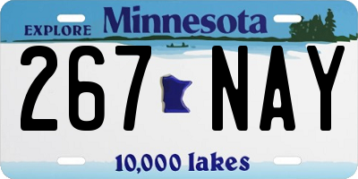 MN license plate 267NAY