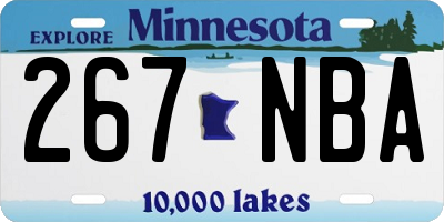MN license plate 267NBA