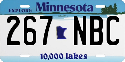 MN license plate 267NBC