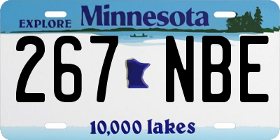 MN license plate 267NBE