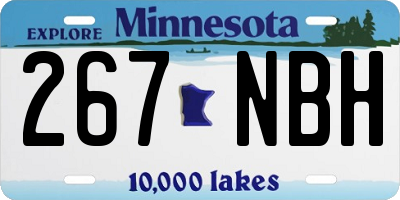 MN license plate 267NBH