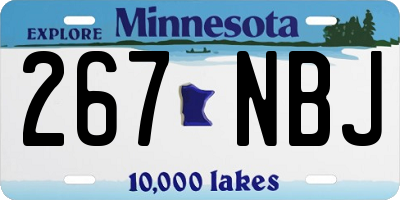 MN license plate 267NBJ