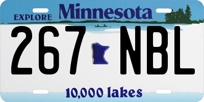 MN license plate 267NBL
