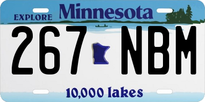 MN license plate 267NBM