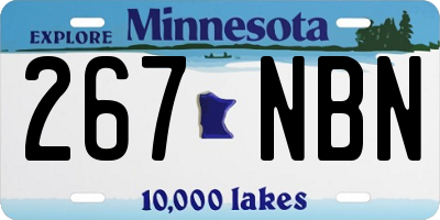MN license plate 267NBN