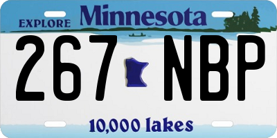 MN license plate 267NBP