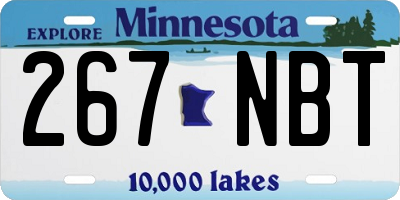 MN license plate 267NBT