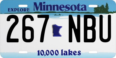 MN license plate 267NBU