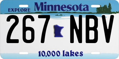 MN license plate 267NBV