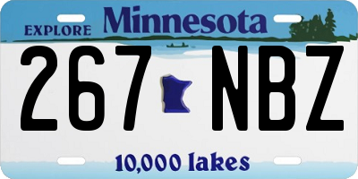 MN license plate 267NBZ