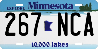 MN license plate 267NCA