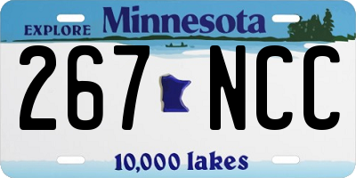 MN license plate 267NCC
