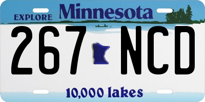 MN license plate 267NCD