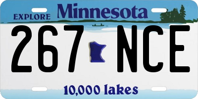 MN license plate 267NCE