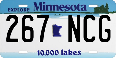 MN license plate 267NCG