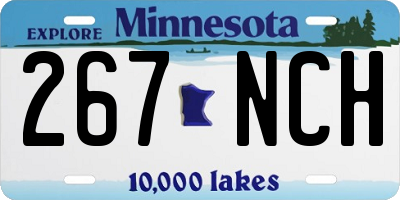 MN license plate 267NCH