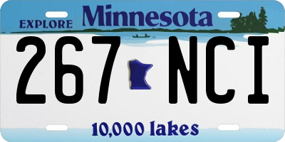 MN license plate 267NCI
