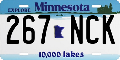 MN license plate 267NCK