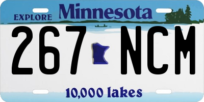 MN license plate 267NCM