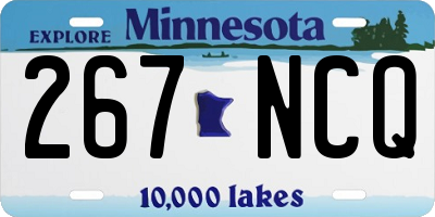 MN license plate 267NCQ