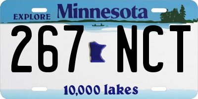 MN license plate 267NCT