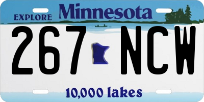 MN license plate 267NCW