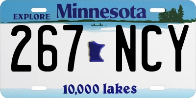 MN license plate 267NCY