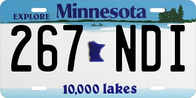 MN license plate 267NDI