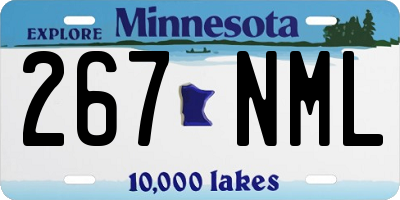 MN license plate 267NML